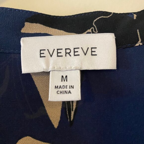 Evereve Gianna Floral Blouse in Navy/Black Size Medium M - Picture 4 of 8